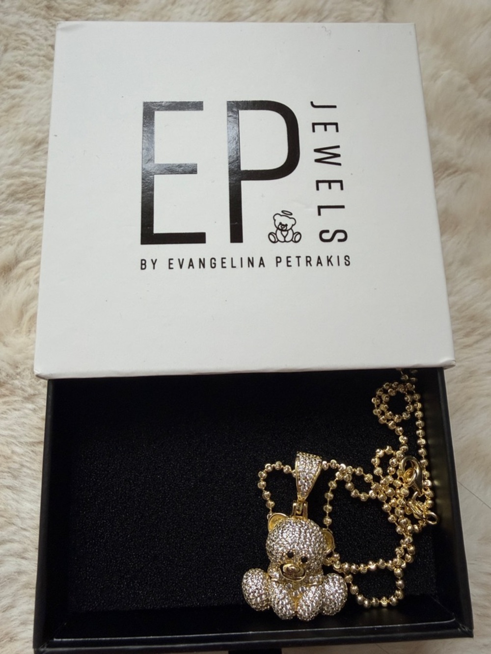 EP Jewels teddy necklace gold